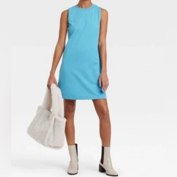 House of Harlow 1960 vegan faux leather sheath dress sleeveless - Picture 1 of 6